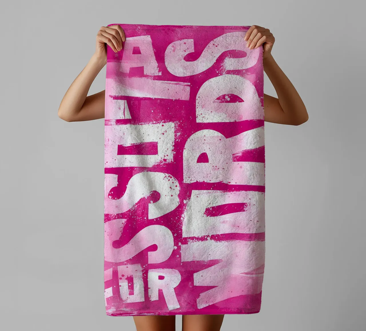 'A SET OF WORDS' asciugamano da bagno da Type & Tape