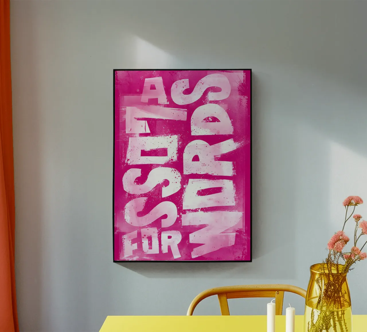 'A SET OF WORDS' plexiglass da Type & Tape