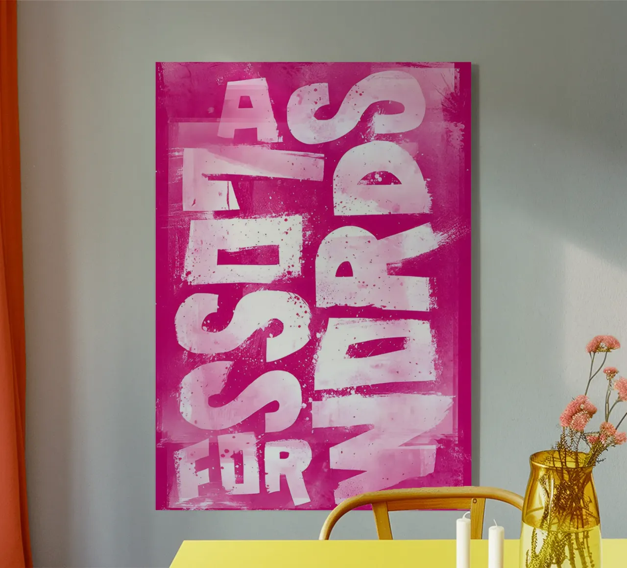 'A SET OF WORDS' plexiglass da Type & Tape