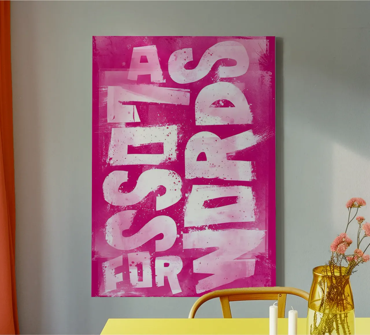 'A SET OF WORDS' tela con Cornice a cassetta da Type & Tape