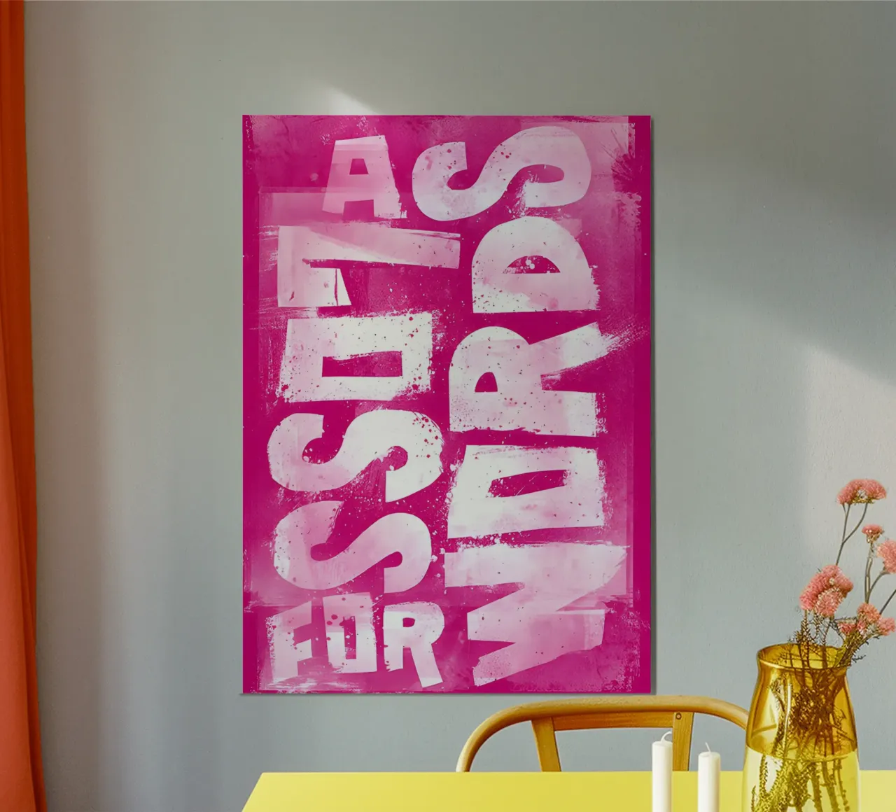 'A SET OF WORDS' poster con telaio in legno da Type & Tape