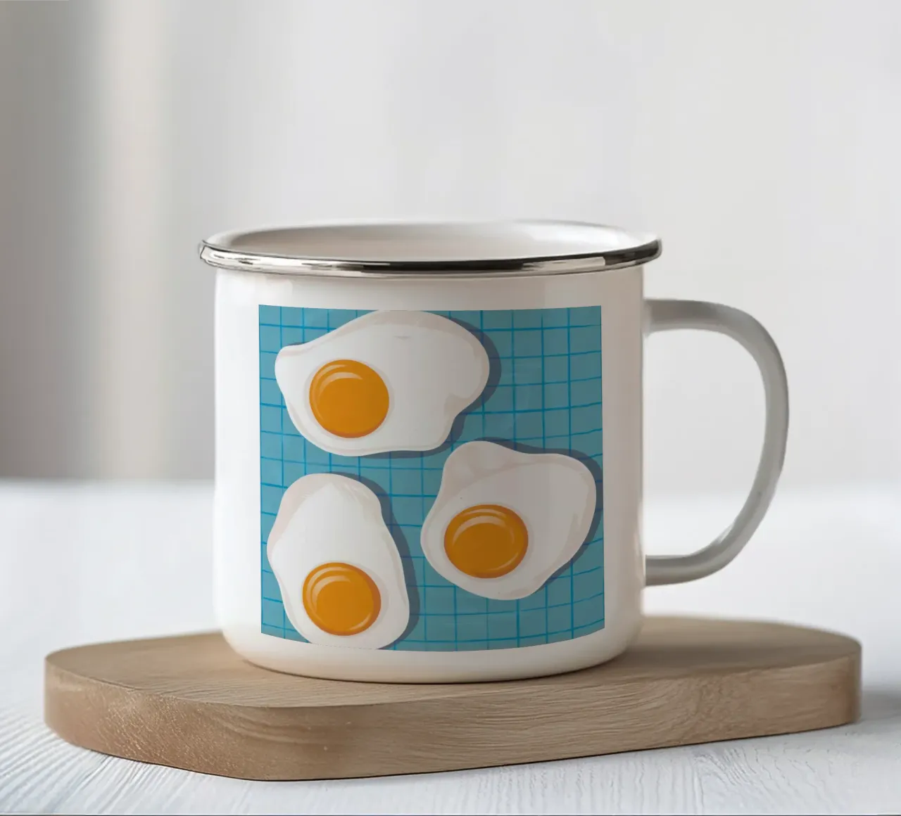 Sunny Side Pop tazza in smalto da Bara Suara
