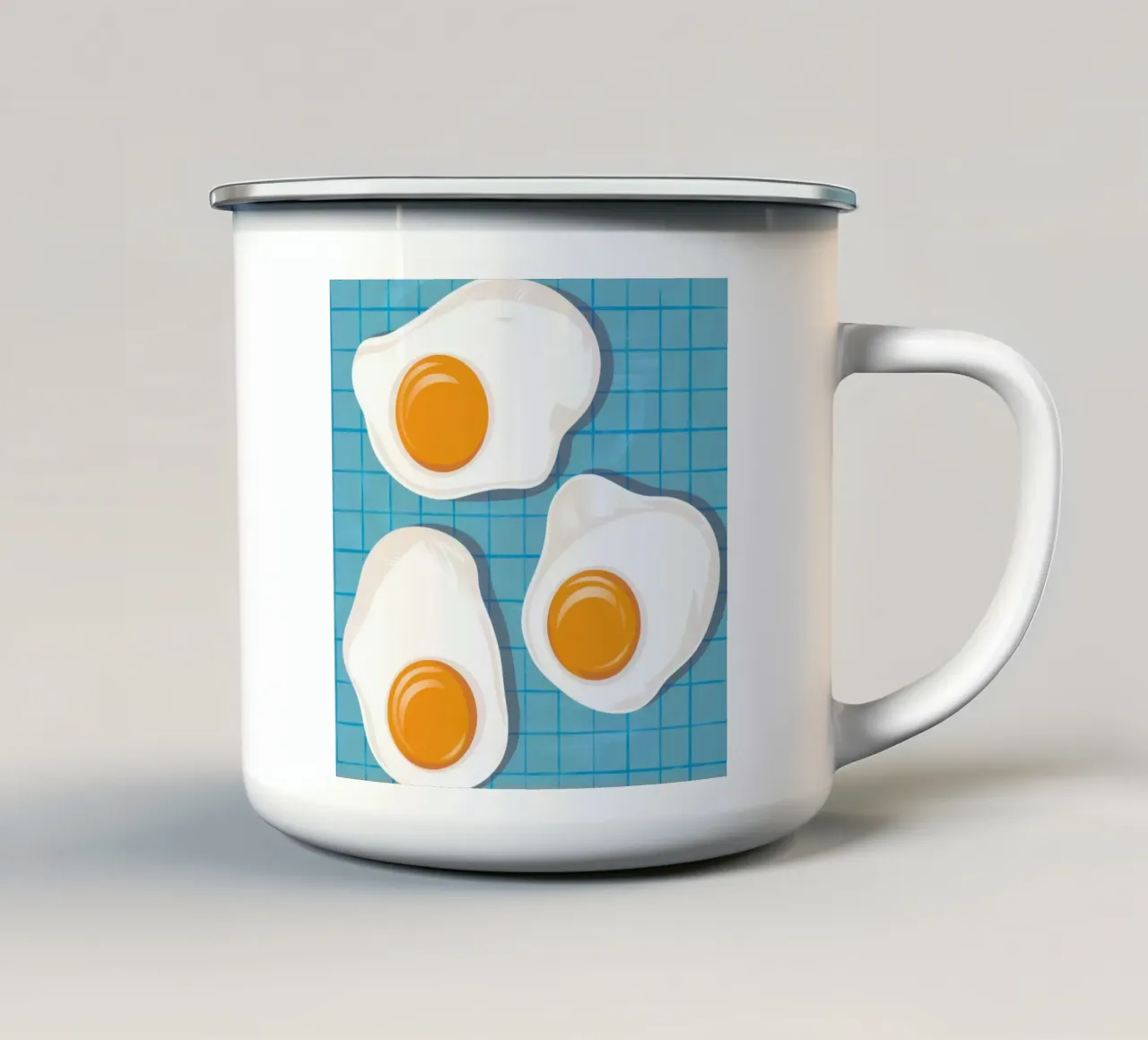 Sunny Side Pop tazza in smalto da Bara Suara
