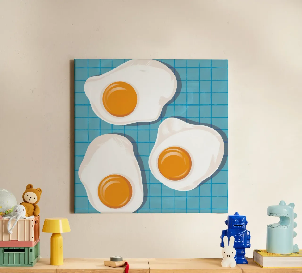 Sunny Side Pop tela con Cornice a cassetta da Bara Suara