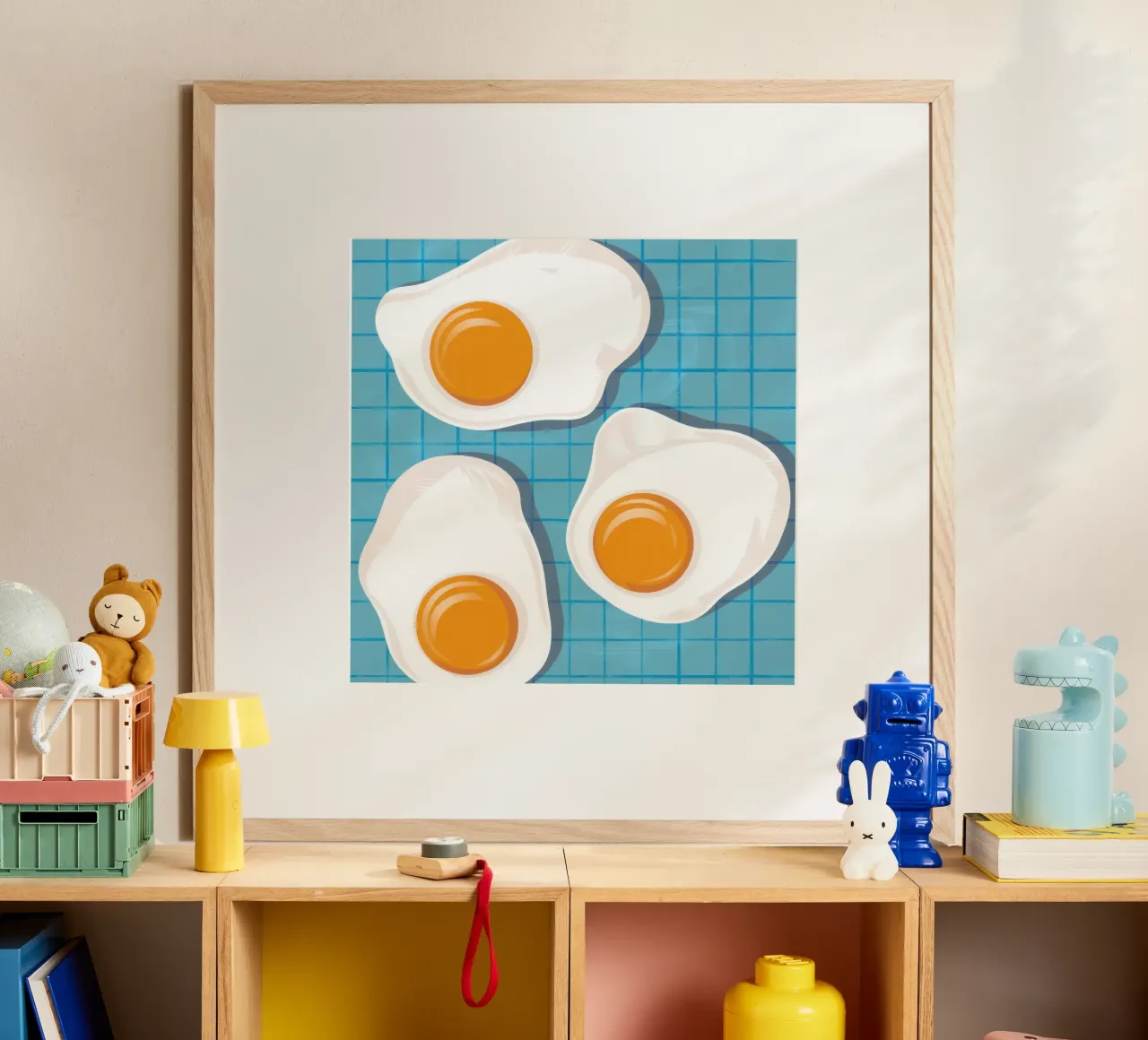 Sunny Side Pop poster con telaio in plastica da Bara Suara