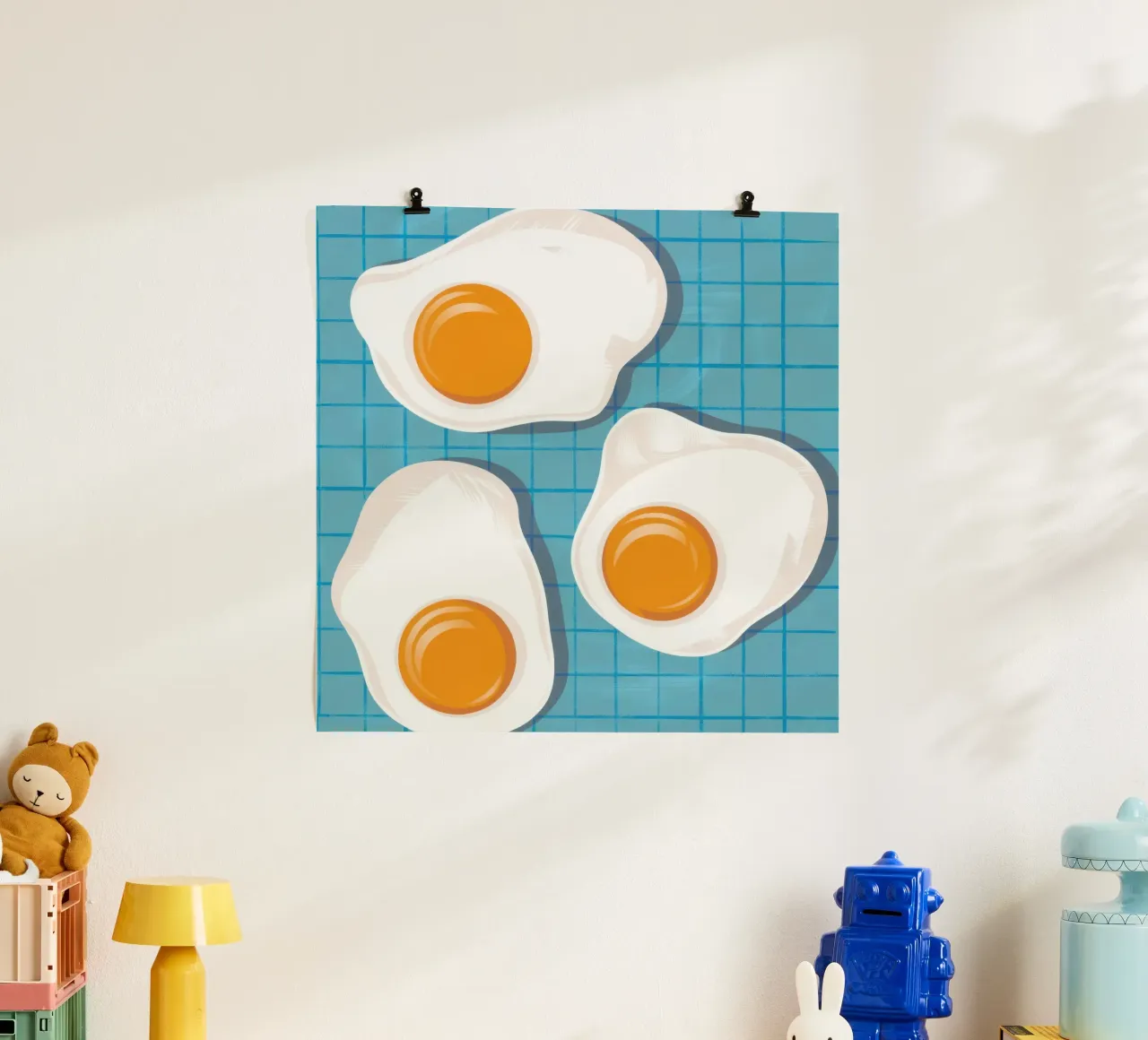 Sunny Side Pop poster con telaio in plastica da Bara Suara