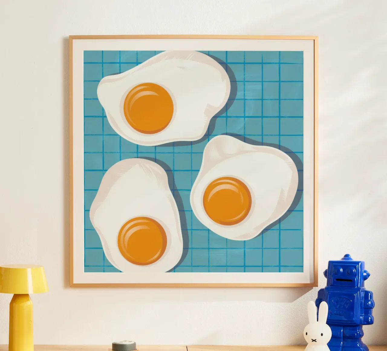 Sunny Side Pop poster con telaio in plastica da Bara Suara