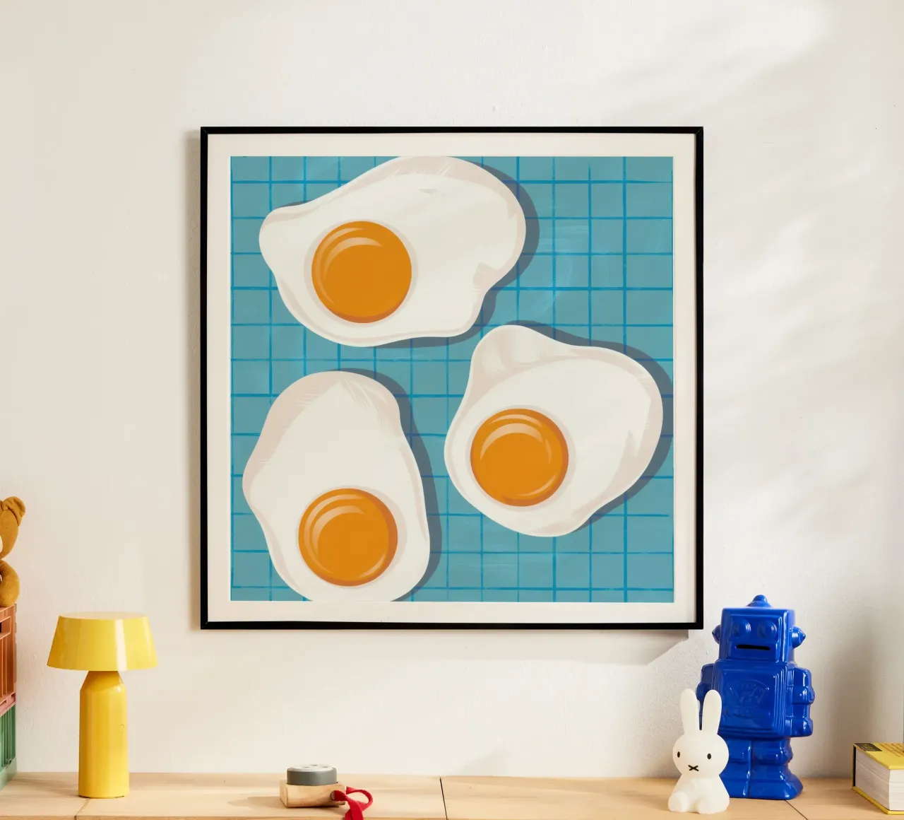 Sunny Side Pop poster con telaio in plastica da Bara Suara