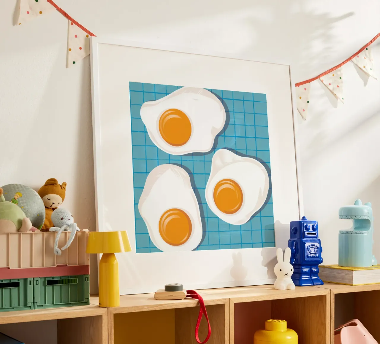 Sunny Side Pop poster con telaio in plastica da Bara Suara
