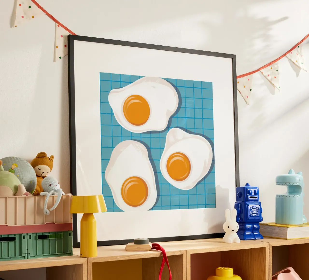 Sunny Side Pop poster con telaio in plastica da Bara Suara