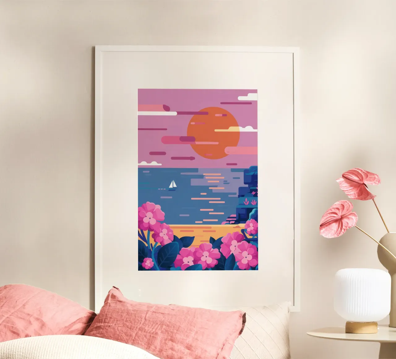 Oceano calmo pastello poster da Nova Glaze