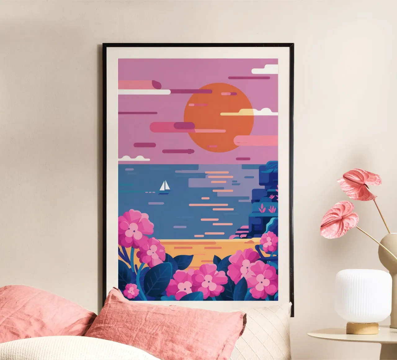 Oceano calmo pastello poster da Nova Glaze