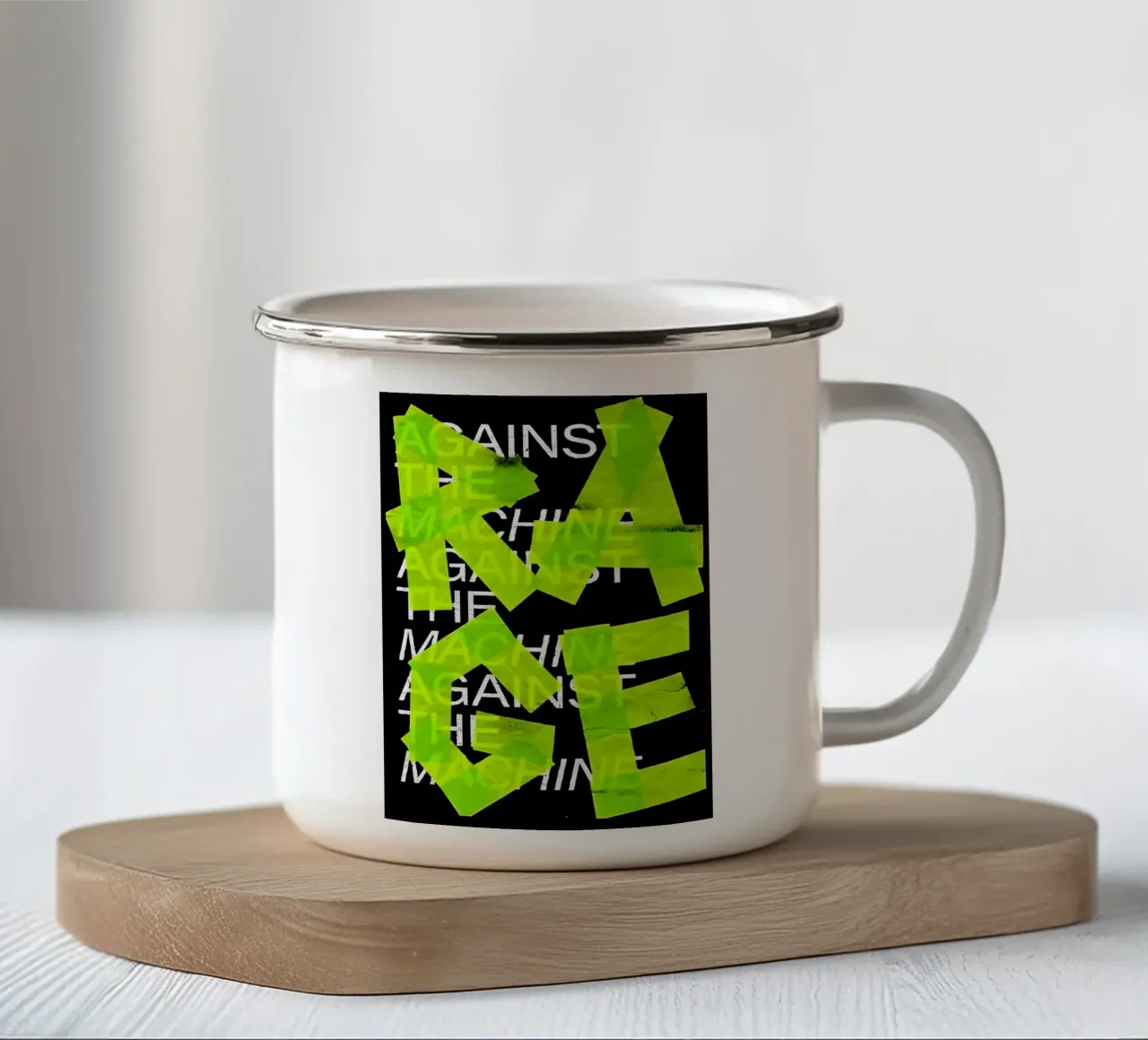 RAGE tazza in smalto da Type & Tape