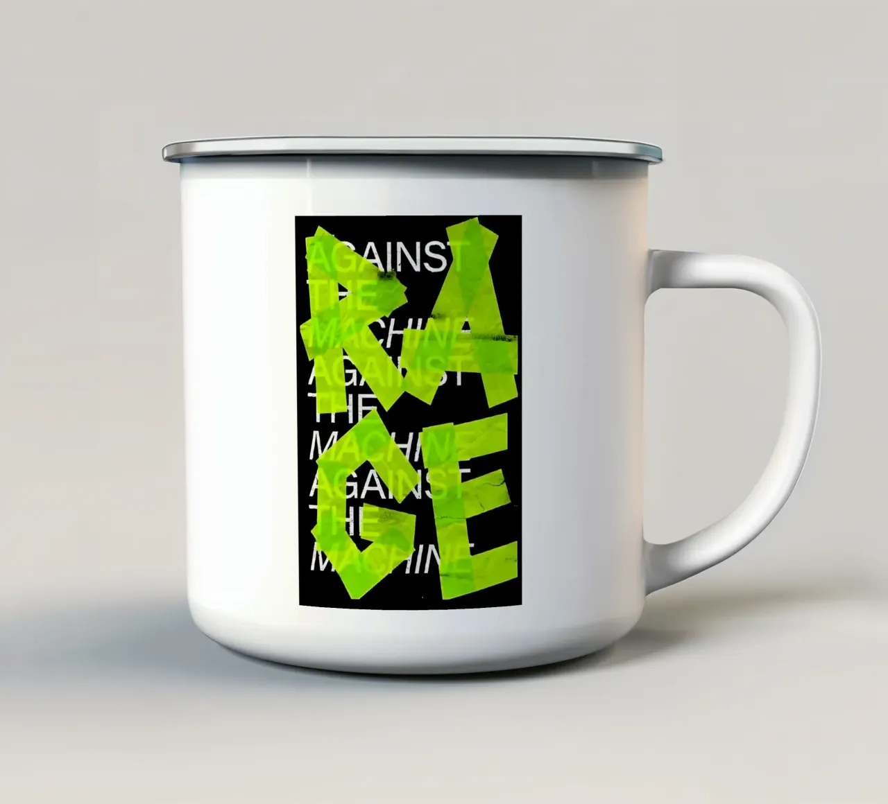 RAGE tazza in smalto da Type & Tape