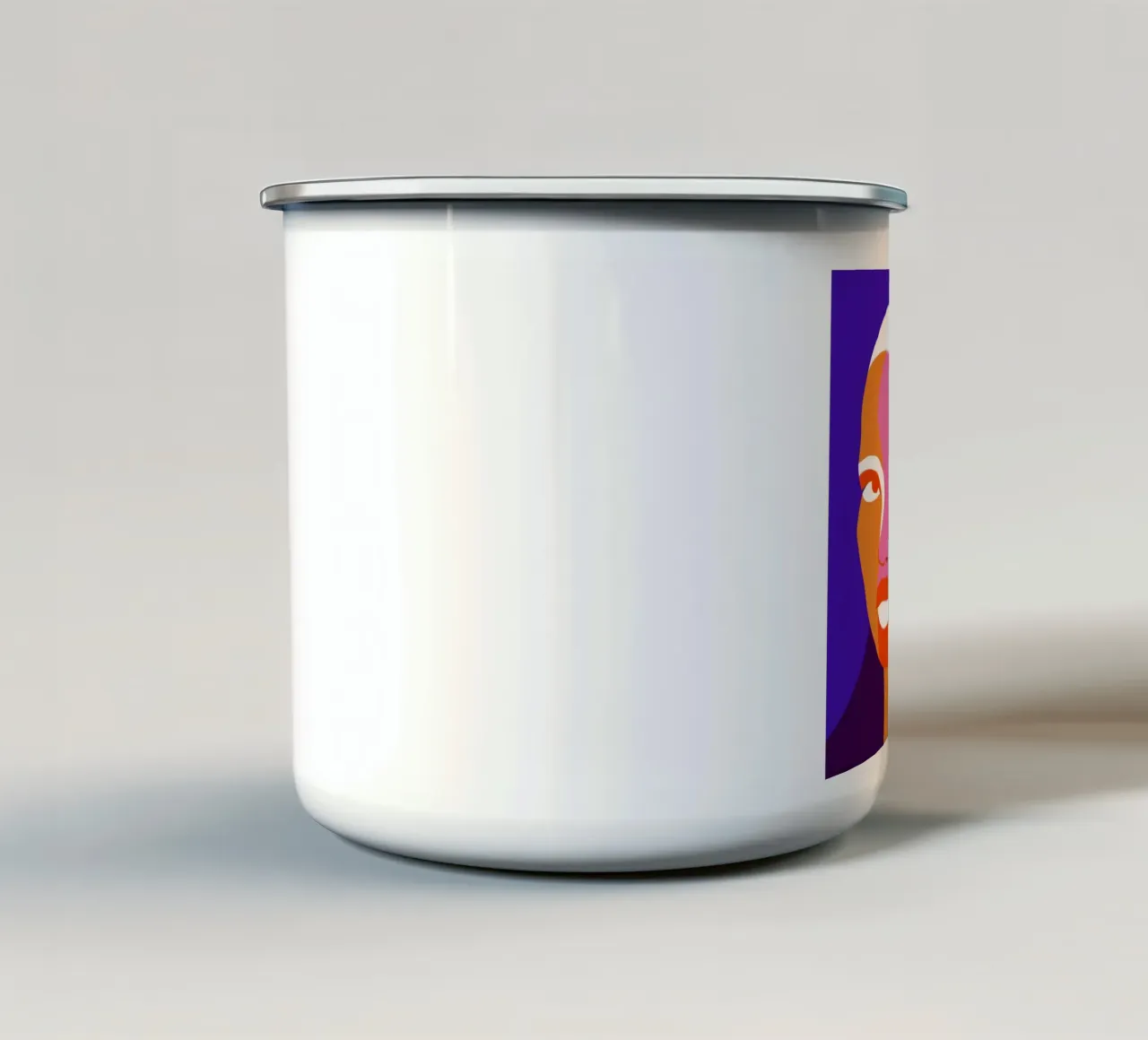 Fusione d'anima prismatica tazza in smalto da Bara Suara