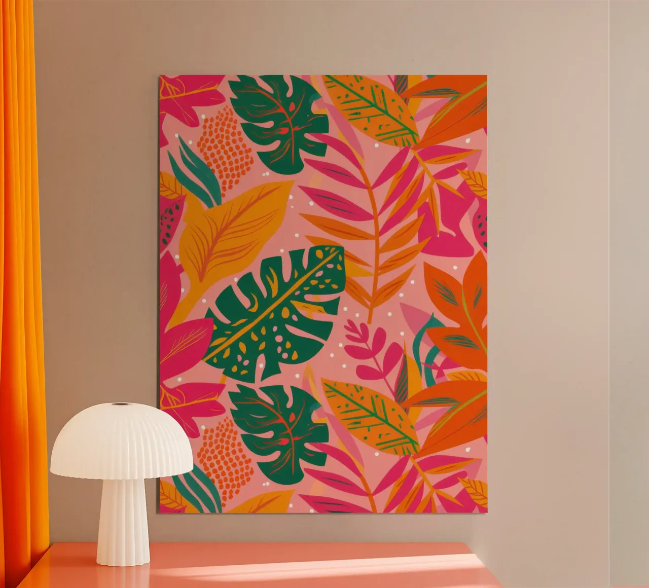 Tonalità del tramonto tropicale poster con telaio in alluminio da Bara Suara