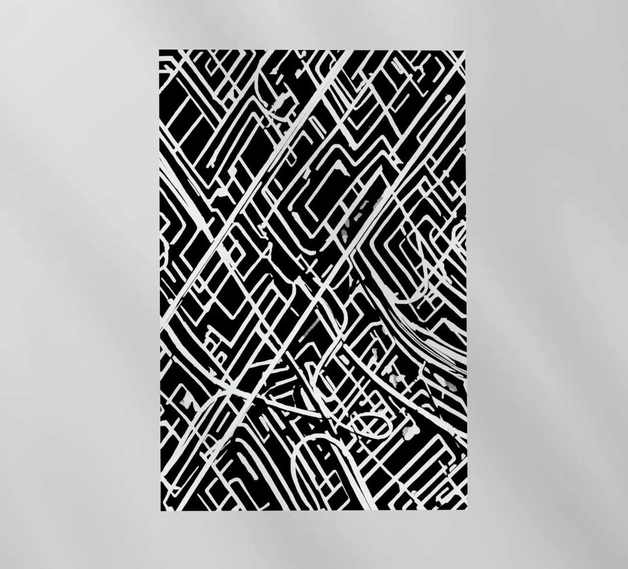 Modello astratto di linee intersecanti in bianco e nero pellicola backlit da DesignDoodle