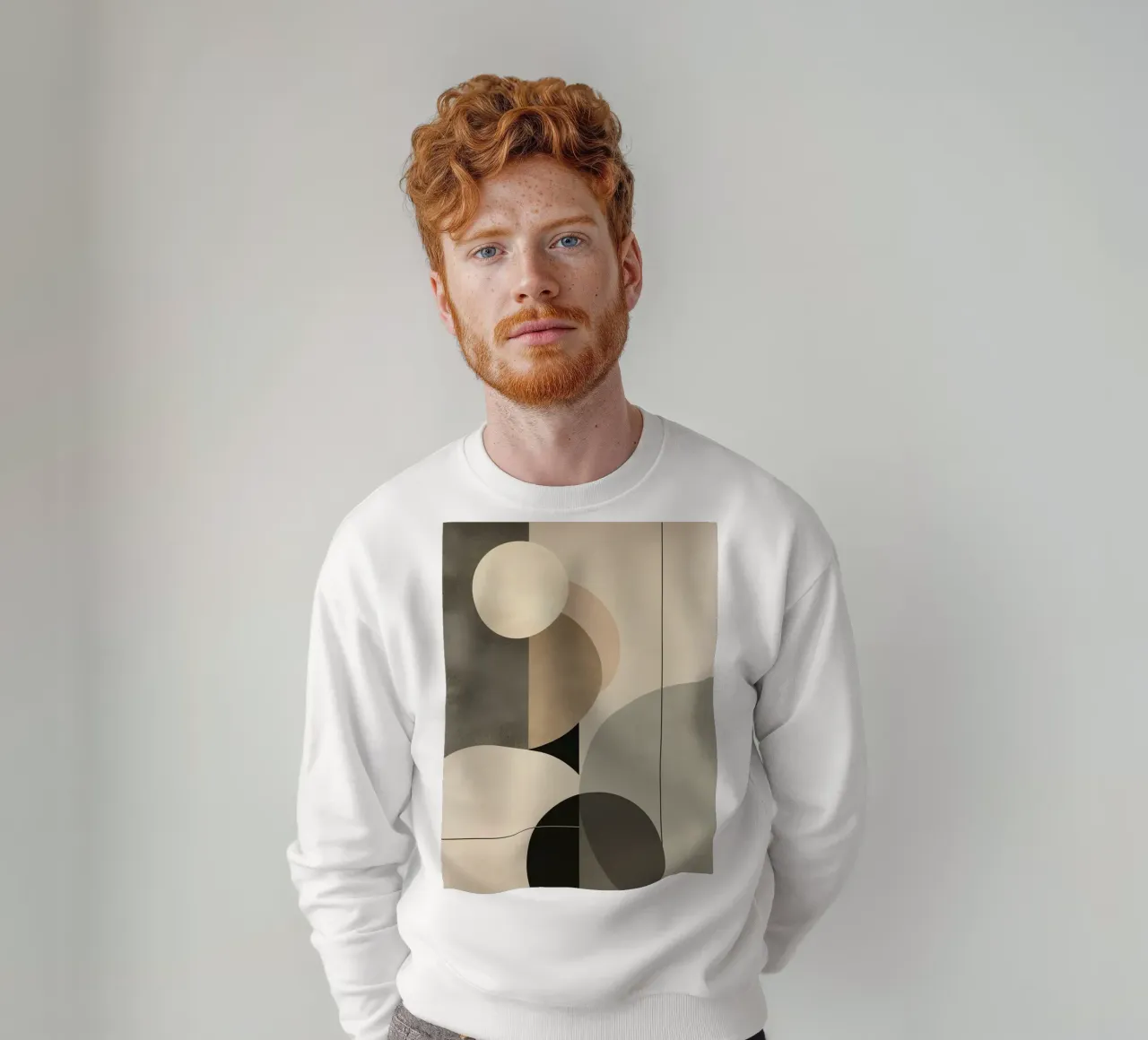 Composizione astratta di cerchi e forme geometriche felpa da DesignDoodle