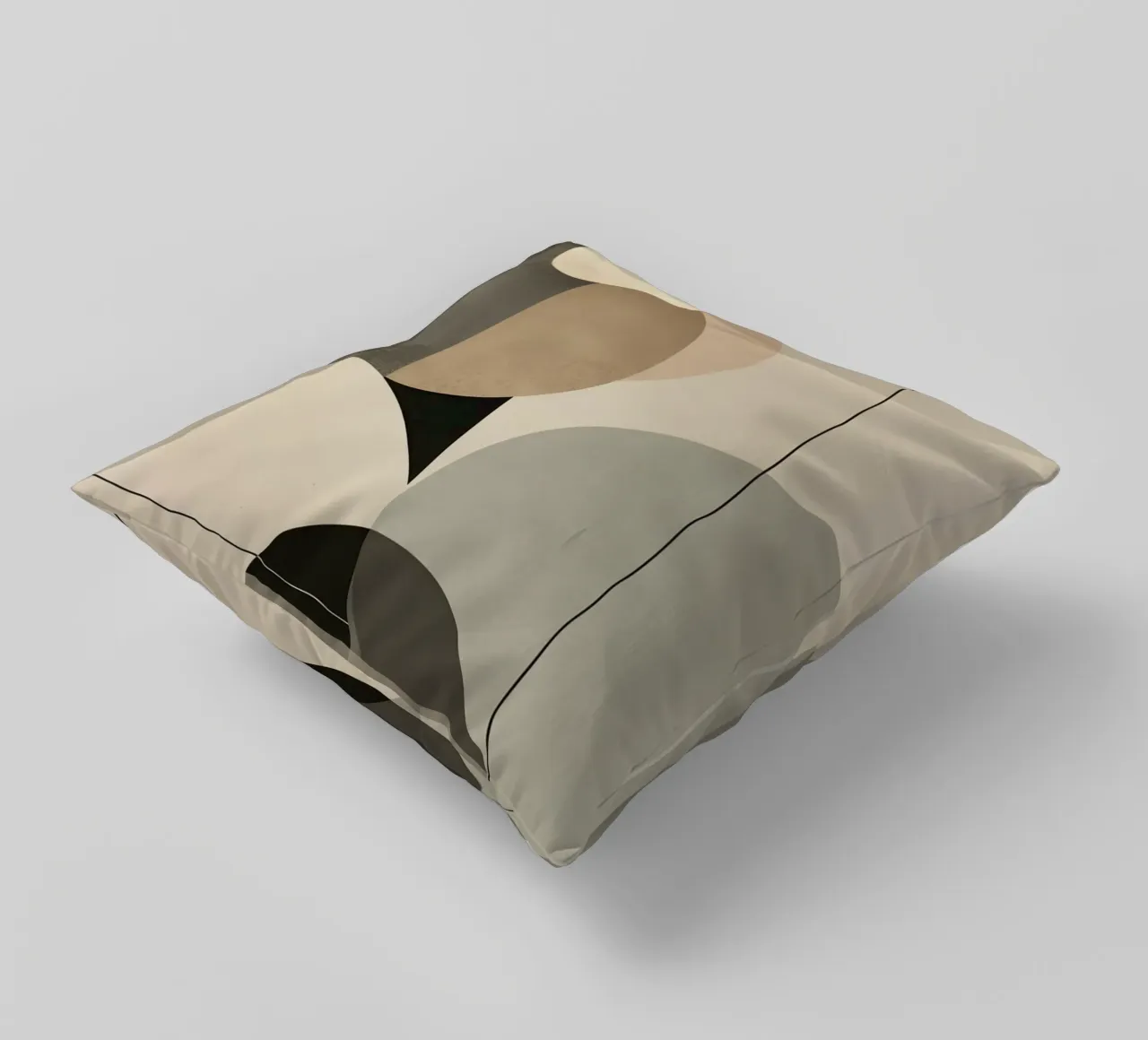 Composizione astratta di cerchi e forme geometriche cuscino da DesignDoodle