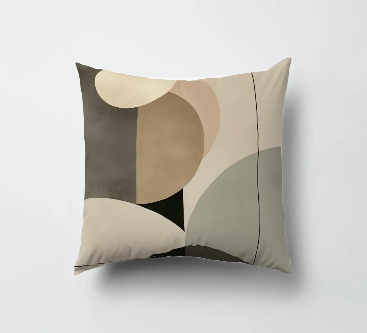 Composizione astratta di cerchi e forme geometriche cuscino da DesignDoodle