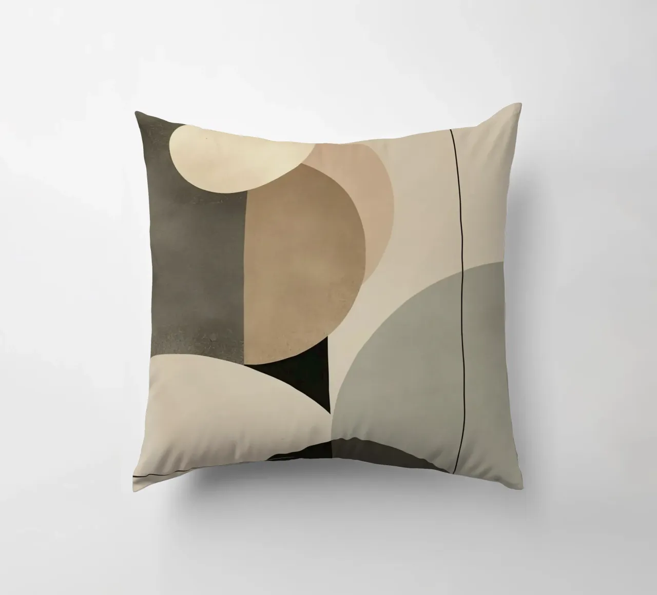Composizione astratta di cerchi e forme geometriche cuscino da DesignDoodle