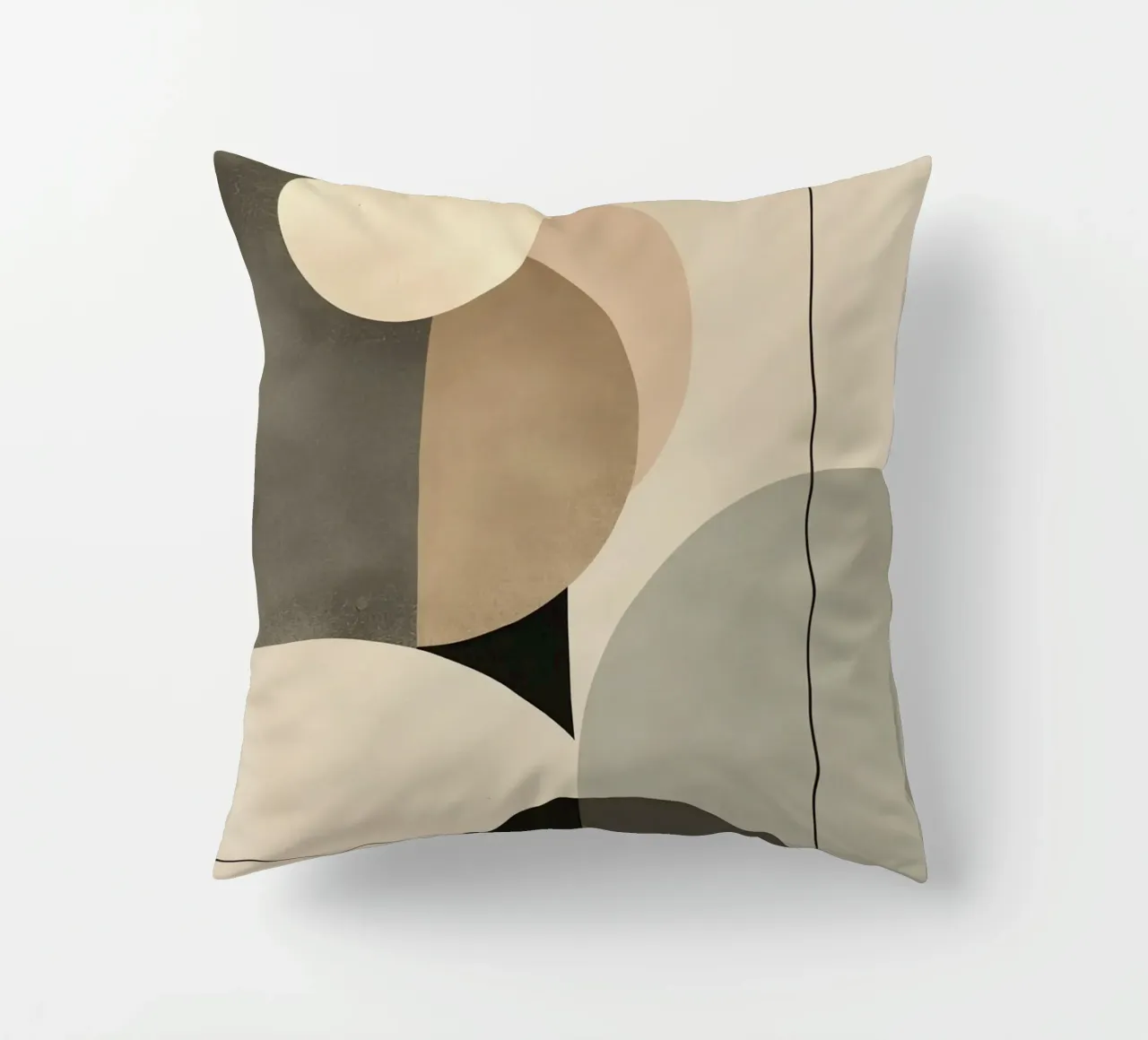 Composizione astratta di cerchi e forme geometriche cuscino da DesignDoodle