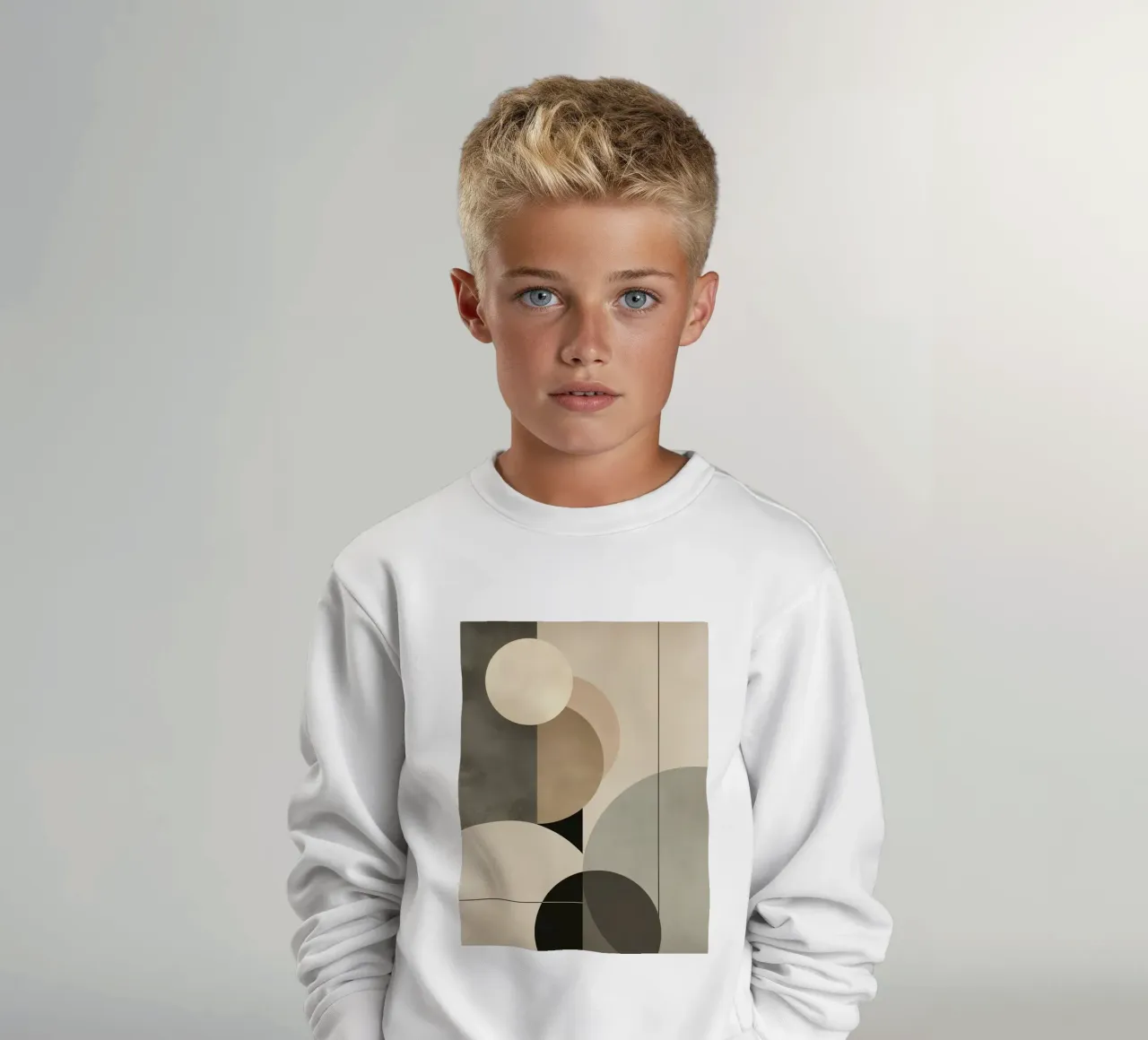 Composizione astratta di cerchi e forme geometriche felpa bambino da DesignDoodle