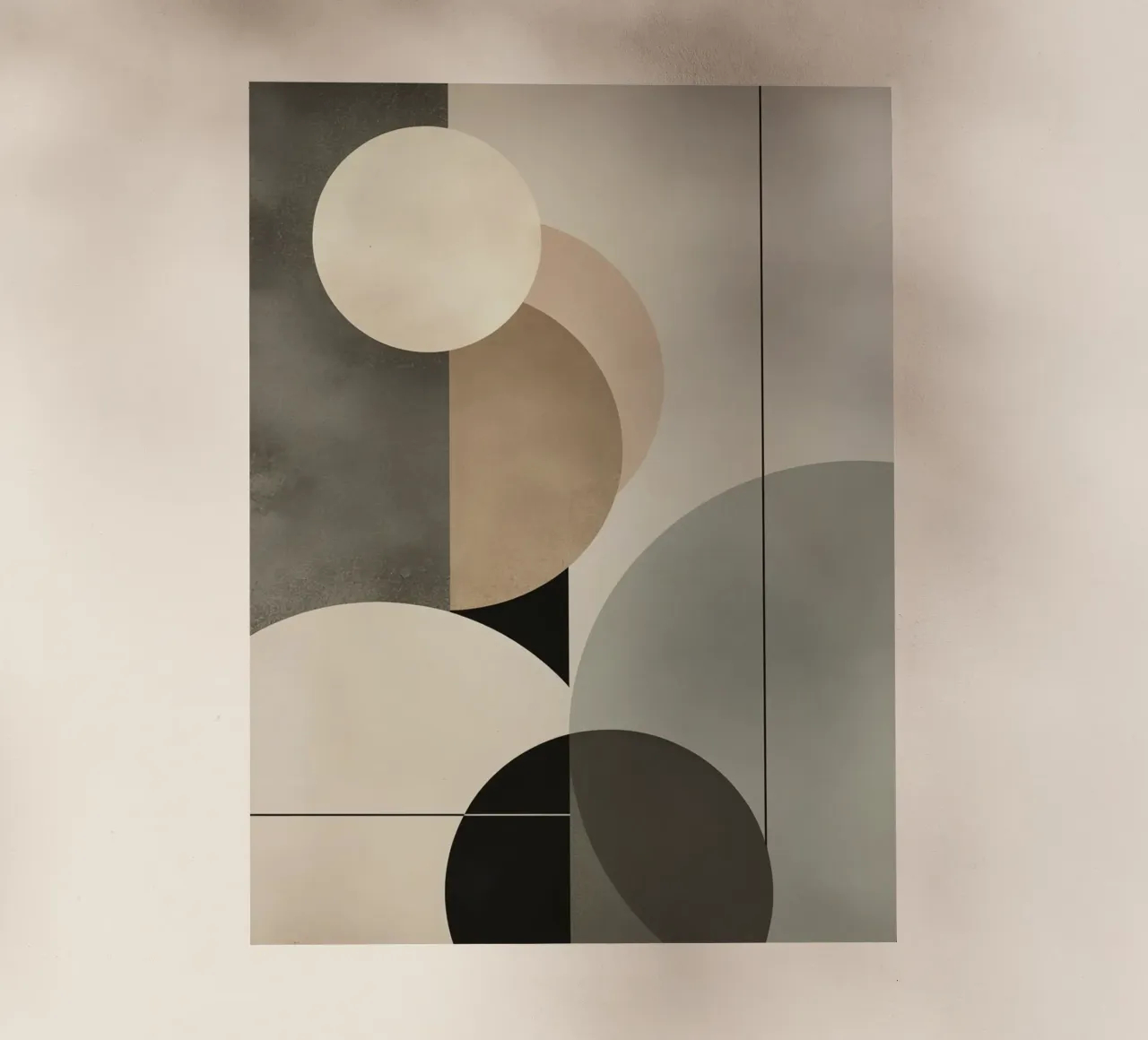 Composizione astratta di cerchi e forme geometriche pellicola backlit da DesignDoodle