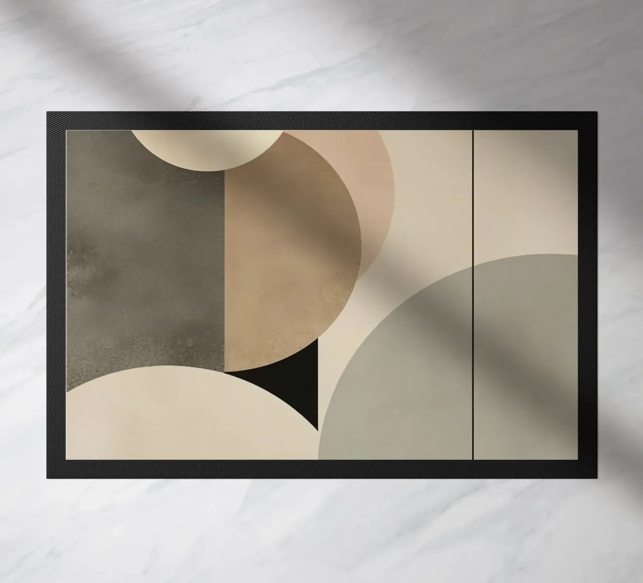 Composizione astratta di cerchi e forme geometriche zerbino da DesignDoodle