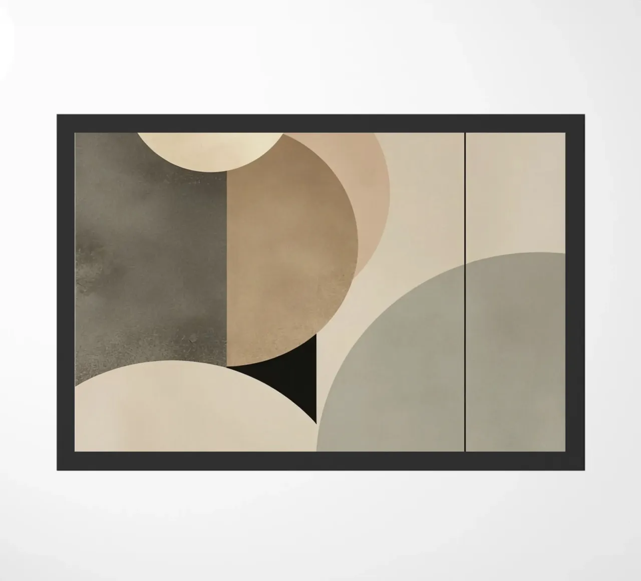 Composizione astratta di cerchi e forme geometriche zerbino da DesignDoodle