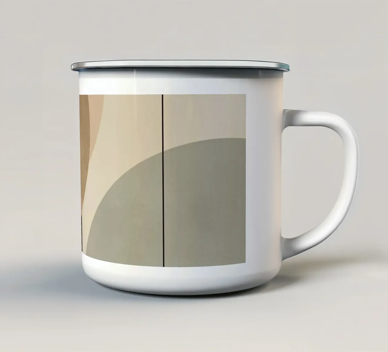 Composizione astratta di cerchi e forme geometriche tazza in smalto da DesignDoodle