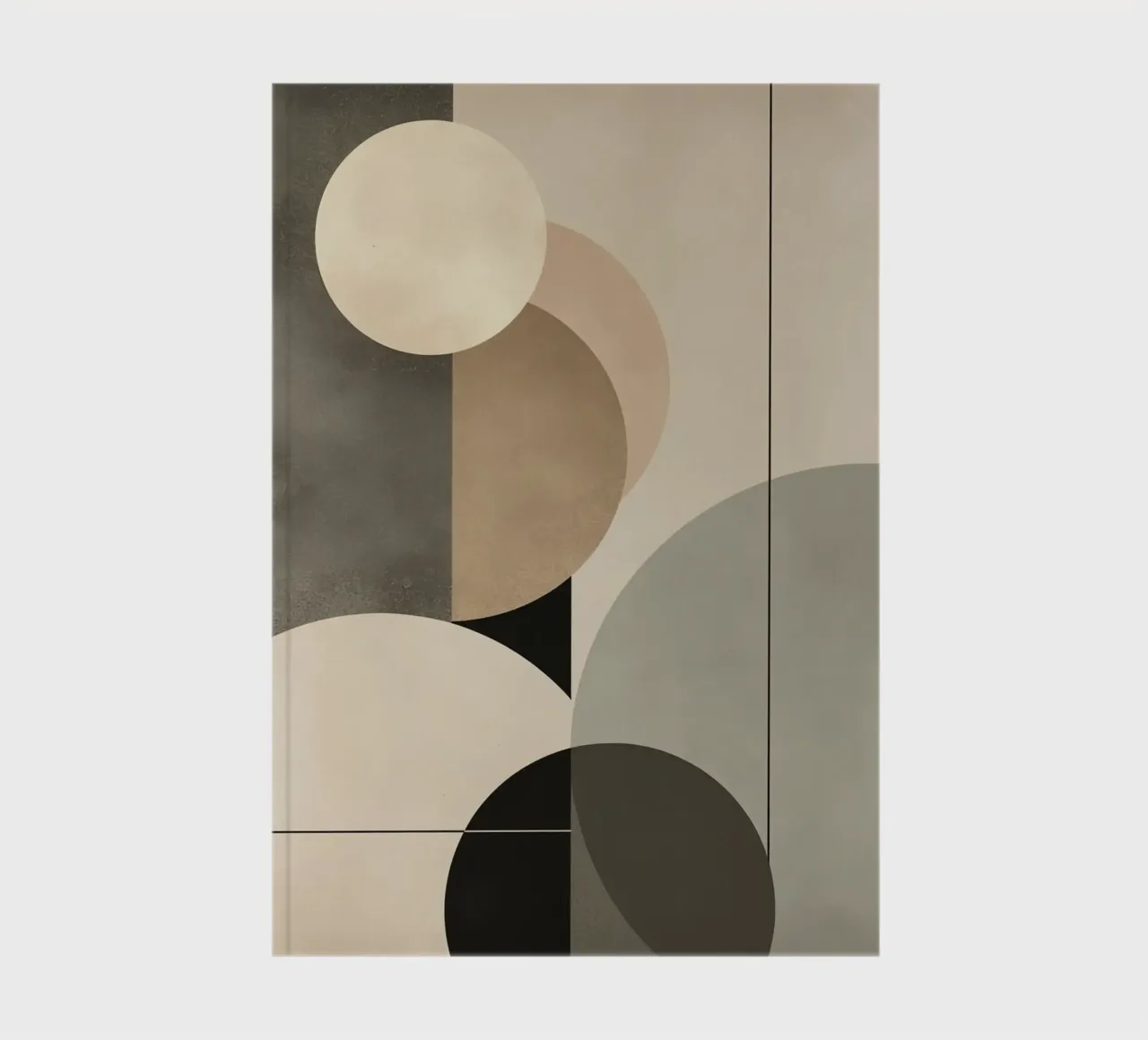 Abstract Composition of Circles and Geometric Shapes notebook by DesignDoodle