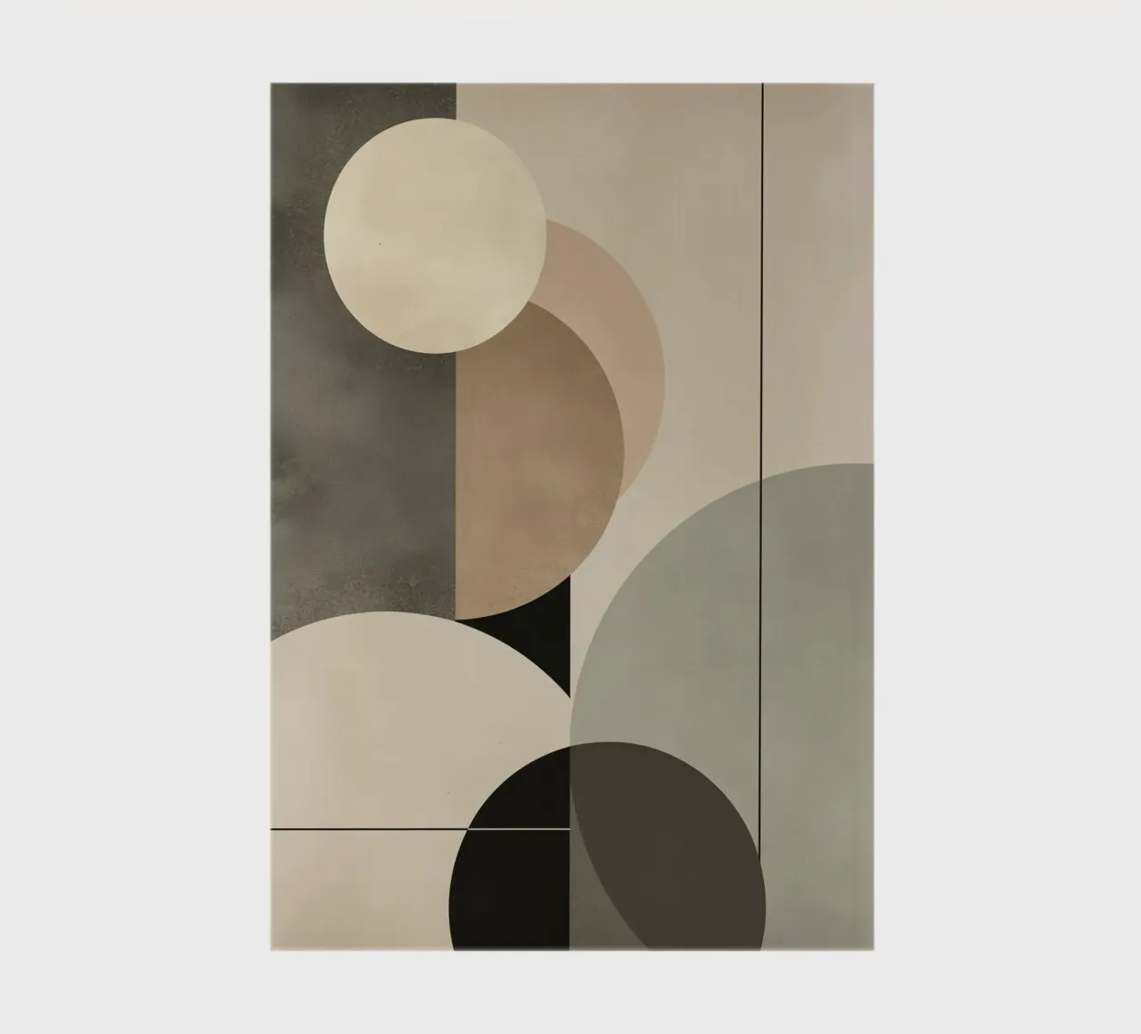 Abstract Composition of Circles and Geometric Shapes notebook by DesignDoodle