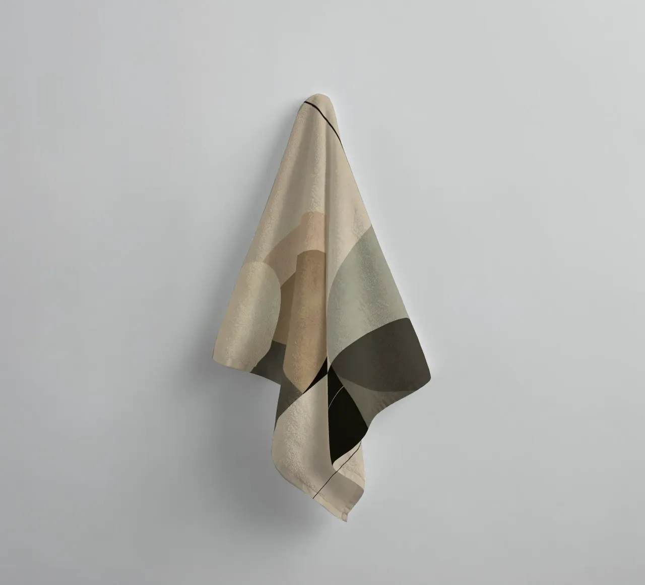 Abstract Composition of Circles and Geometric Shapes towel by DesignDoodle