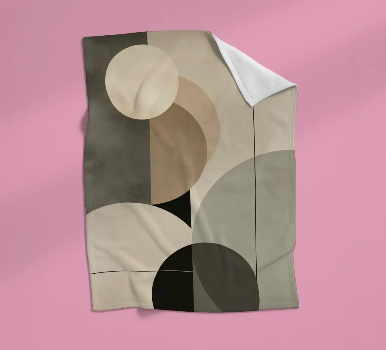 Composizione astratta di cerchi e forme geometriche coperta in pile da DesignDoodle