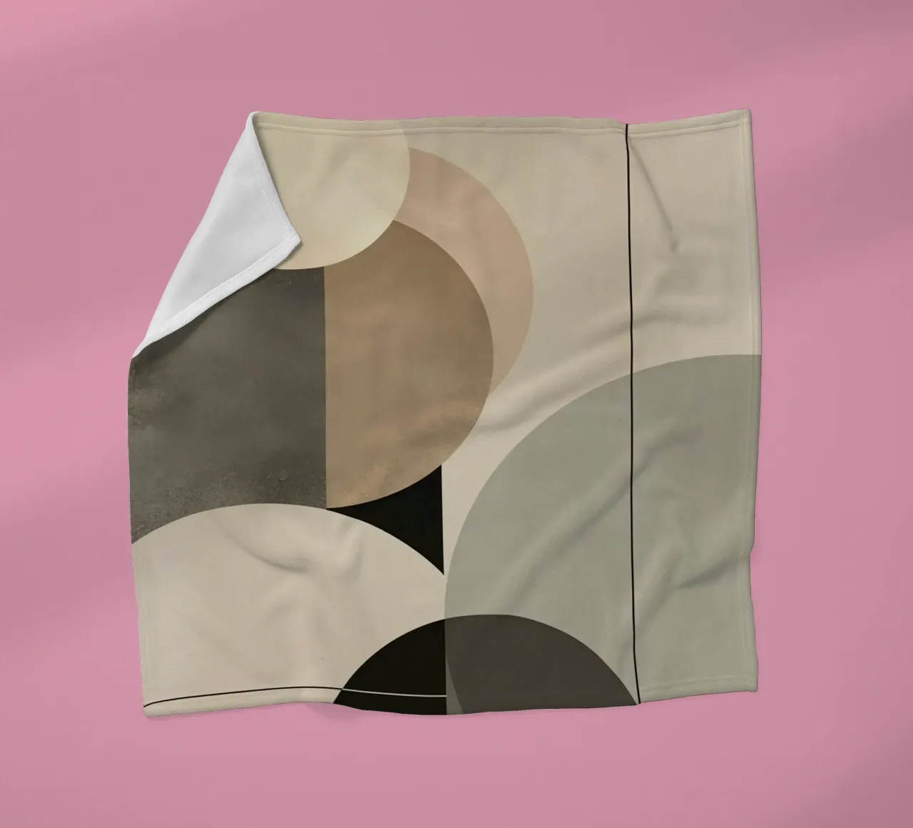 Composizione astratta di cerchi e forme geometriche coperta in pile da DesignDoodle