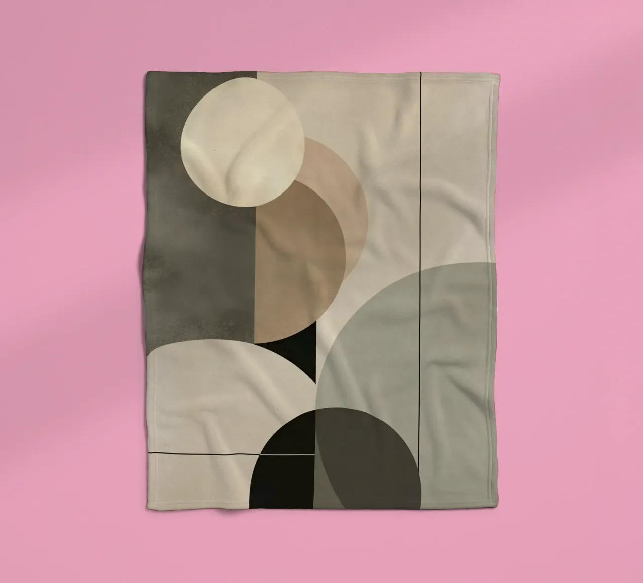 Composizione astratta di cerchi e forme geometriche coperta in pile da DesignDoodle