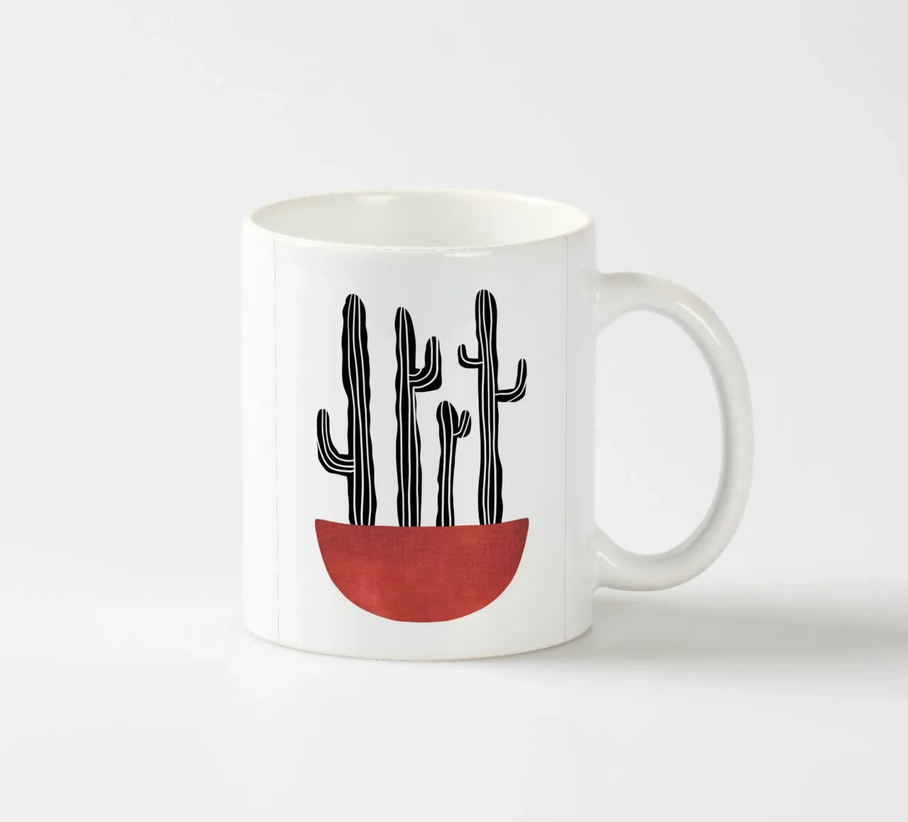 Kaktus II - Mid century Line Art tazza in ceramica da BAINAI