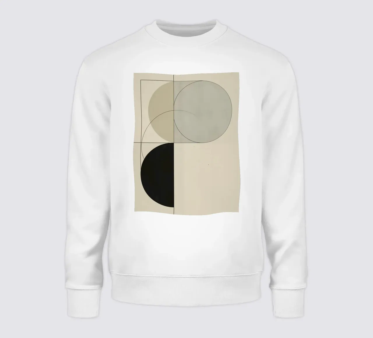 Abstract Composition of Circles Square and Lines sweatshirt by DesignDoodle