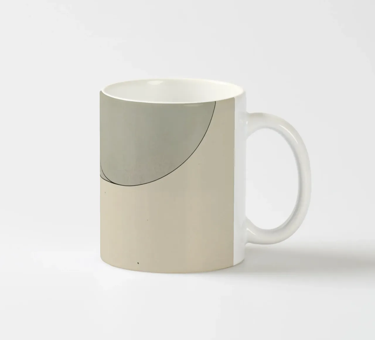 Abstract Composition of Circles Square and Lines ceramic mug by DesignDoodle