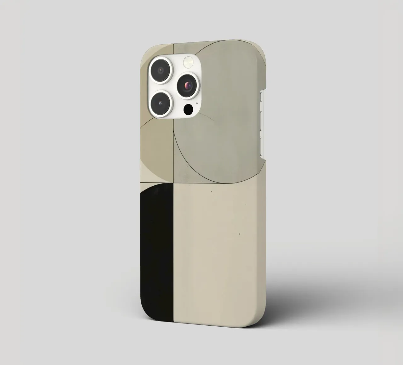 Abstract Composition of Circles Square and Lines iphone case by DesignDoodle