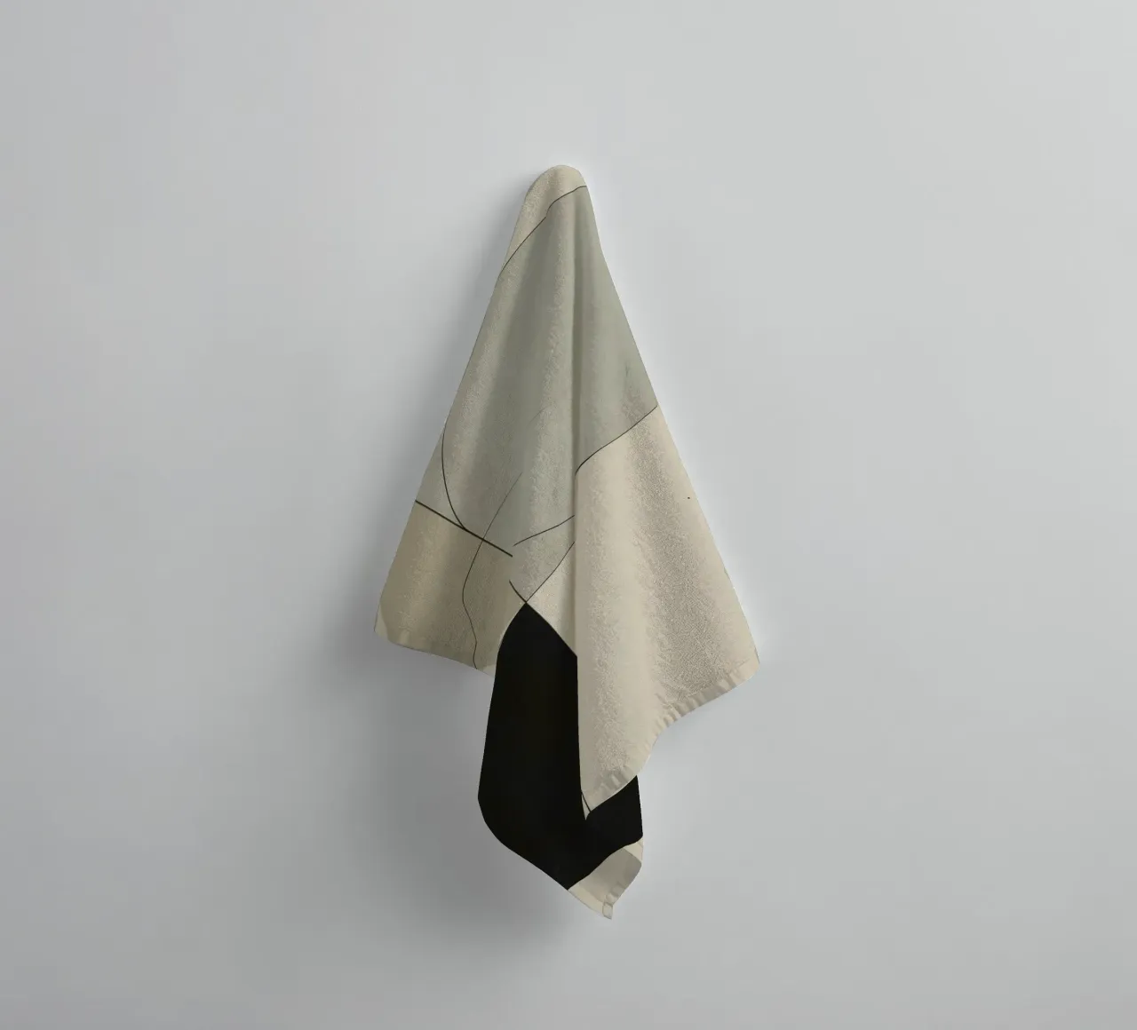 Abstract Composition of Circles Square and Lines towel by DesignDoodle