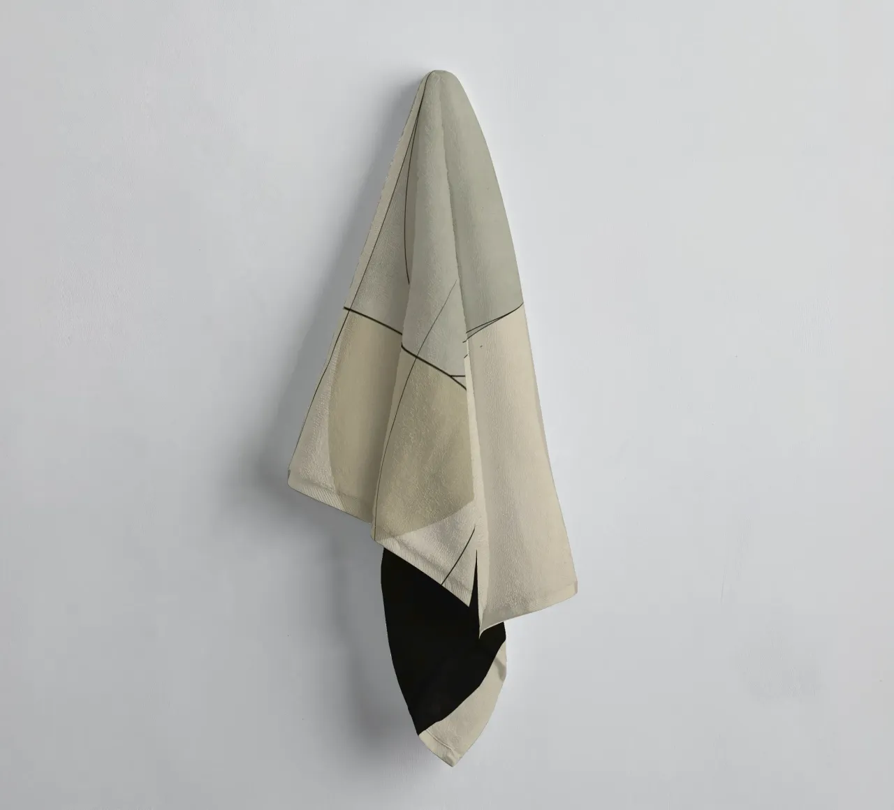 Abstract Composition of Circles Square and Lines towel by DesignDoodle