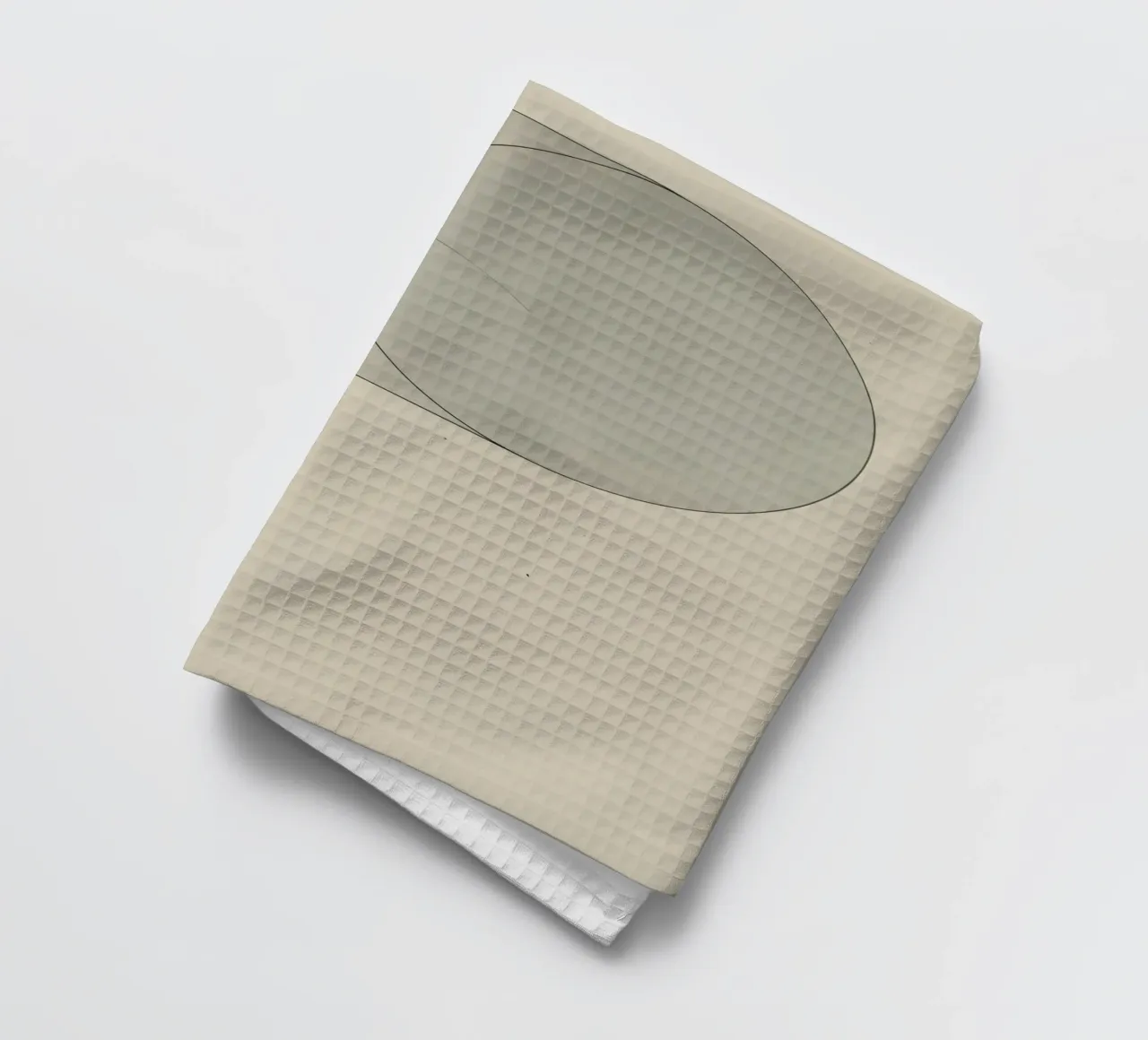 Abstract Composition of Circles Square and Lines tea towel by DesignDoodle