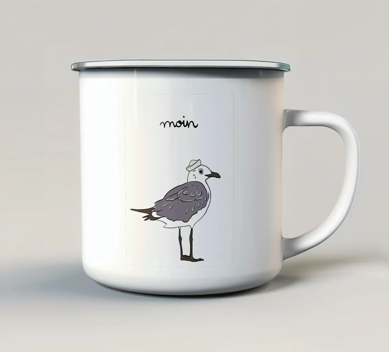 Moin Möwe tazza in smalto da BAINAI