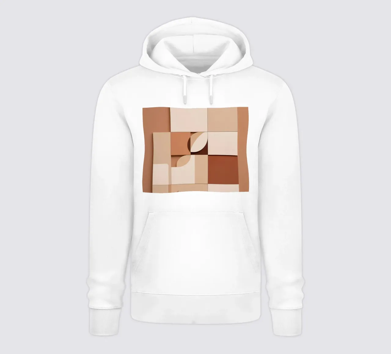 Composizione astratta di quadrati e forme circolari felpa con cappuccio da DesignDoodle