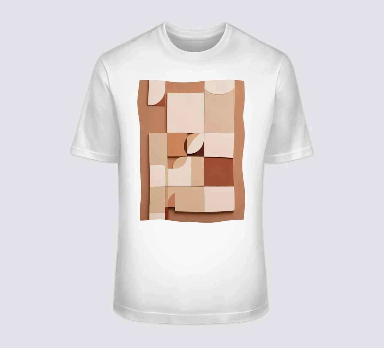 Abstract Composition of Squares and Circular Shapes t-shirt by DesignDoodle
