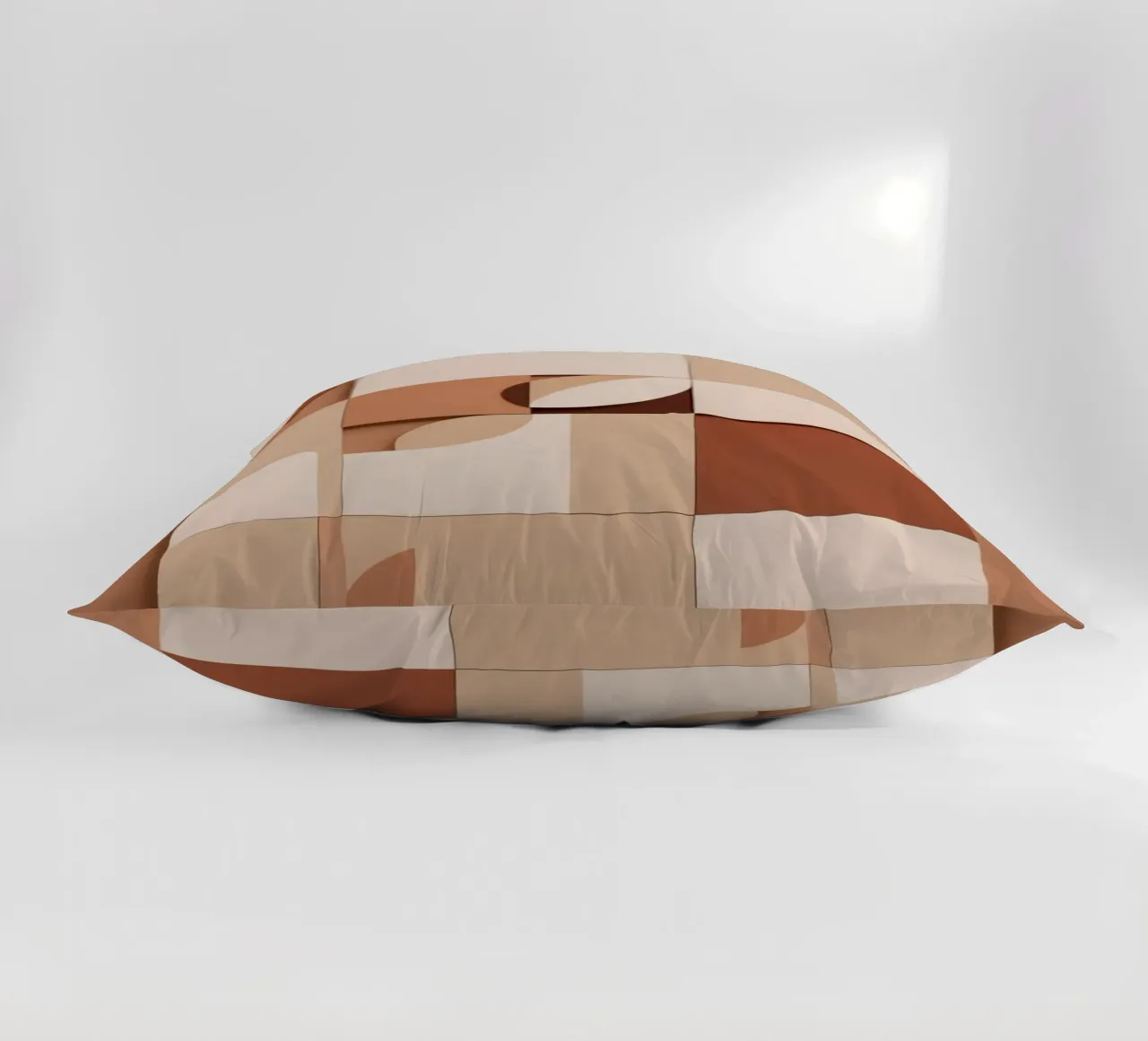Abstract Composition of Squares and Circular Shapes decorative cushion by DesignDoodle