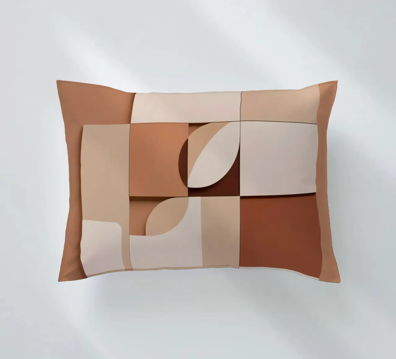 Abstract Composition of Squares and Circular Shapes decorative cushion by DesignDoodle