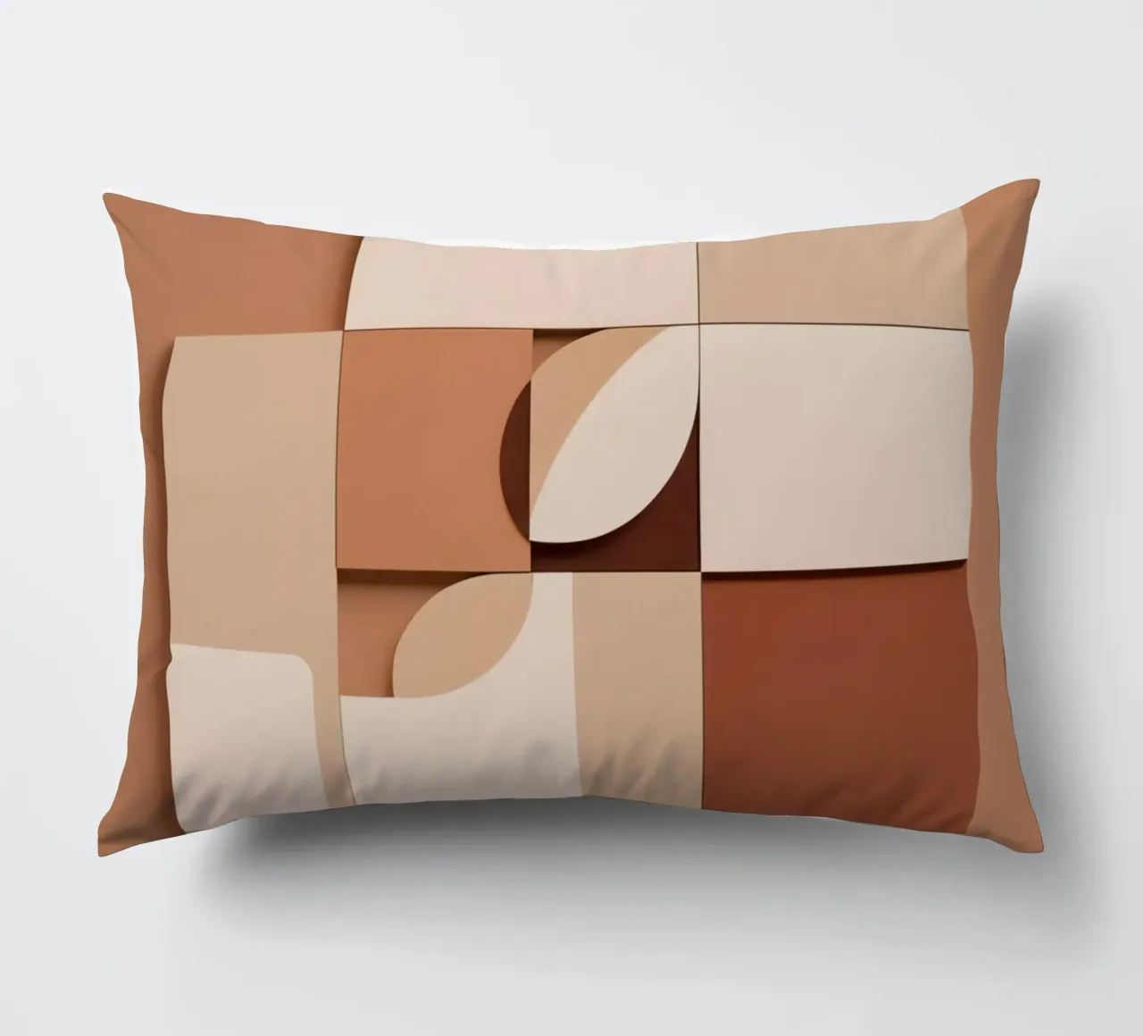 Abstract Composition of Squares and Circular Shapes decorative cushion by DesignDoodle